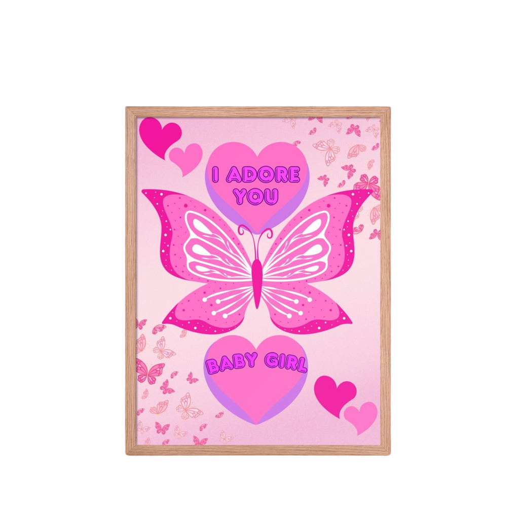 “Baby girl”Framed photo paper poster