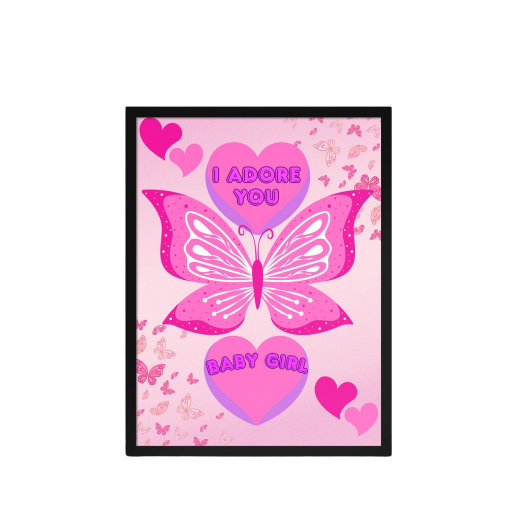 “Baby girl”Framed photo paper poster