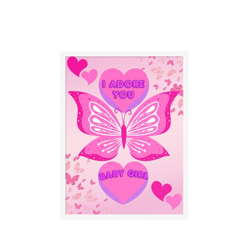 “Baby girl”Framed photo paper poster